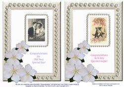 2 x Silver & Diamond Anniversary, Engagement or Wedding