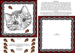Tabby Kitten Cat & Mice Shaker Card or Frame Card