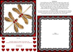 Dragonfly & Hearts Love Shaker Card or Frame Card