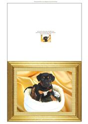 Zeus the Rotti Puppy Dog - Quick Cut & Fold Photo Card