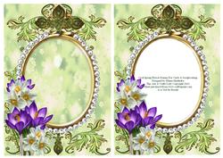 Spring Flowers Oval Frames for Cards & Scrapbooking
