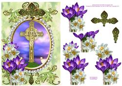 Spring Flowers for Easter or Sympathy Decoupage Card