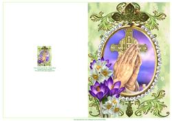 Say a Little Prayer for Me - Praying Hands - Cut & Fold Card