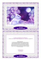 Snowflake Asking the Moon for Yule Blessings Shaker Card