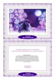 Snow Shadow Asking the Moon for Yule Blessings Shaker Card