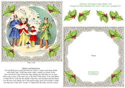 Christmas Carol Singers Square Shaker Card
