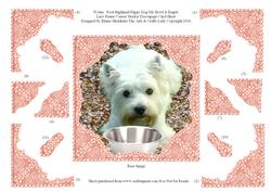 Westie West Highland Puppy Dog My Bowl is Empty