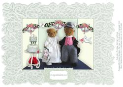 Posh Mice Wedding Congratulations A4 Big Card Front