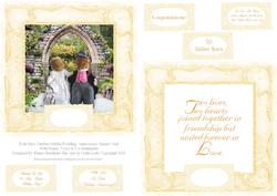Posh Mice Garden Golden Wedding Anniversary Square Card