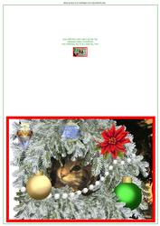Lucy Kitty Cat in the Christmas Tree Quick Cut & Fold Card