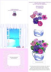 Anemones in a Jug in the Window Decoupage 3D Easel Card
