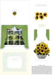 Sunflowers in a Basket in the Window 3D Decoupage Easel Card