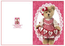 Love Hearts Teddy Bear Quick Cut & Foldcard