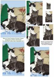 Stack of Cats Surprise Pyramid Topper
