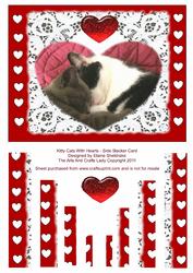 Kitty Cats with Hearts - Side Stacker Card
