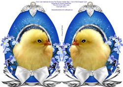 Chick Just Hatched Among the Flowers Easter Egg Cut & Fold