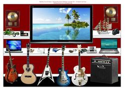 Big Boys Toys & Guitars - Rock & Roll - A4 Card Front