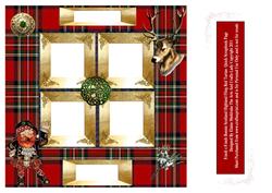 8"x8" Bonnie Scotland Red Tartan Memory Card or Scrapbook
