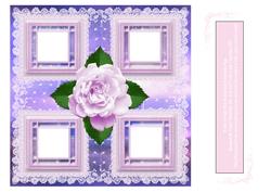 8"x8" Pink Rose Memory Card or Scrapbook Page