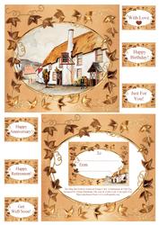 The Ship Inn Porlock Somerset Card Frame Sentiments Gift Tag