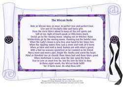 The Wiccan Rede Short Verse Pagan Scroll A4