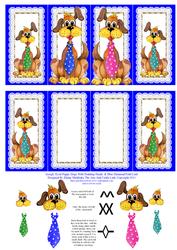 Googley Eyed Puppy Dogs with Nodding Heads Blue Diamond Fold