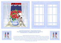 Acetate Open & Shut Windows - Poppies & Puppy Card