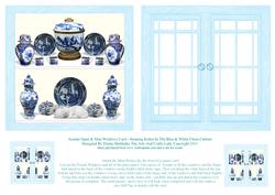 Acetate Open & Shut Windows Card - Kitten in China Cabinet