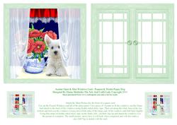 Acetate Open & Shut Windows Card - Poppies & Westie