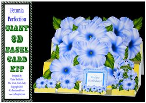Petunia Perfection 3D A4 Giant Easel Card Kit