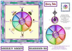 Pagan Wheel of the Year Spinning Clock Decoupage Card