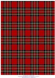 Red Tartan Effect A4 Backing Paper