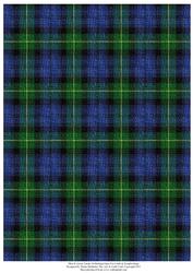 Blue & Green Tartan Effect A4 Backing Paper