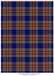 Blue Multi Colour Tartan Effect A4 Backing Paper