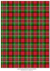 Red & Green Tartan Effect A4 Backing Paper
