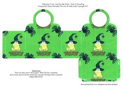 Halloween Toad - Just Kiss Me Witch - Trick or Treat Bag