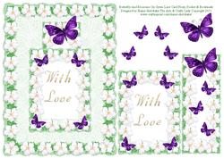 Butterflies and Blossoms (1) Card Front, Pocket and Bookmark