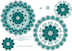 Jade Pearls and Vintage Lace Decoupage Topper for Cards