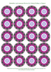 Butterflies - Anemone Flowers for Tea Bag Folding or Topper