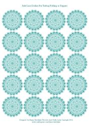 Jade Lace Doilies for Tea Bag Folding or Toppers