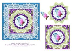 Butterflies, Crocus & Lace Square Topper Sheet 5