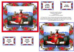Formula One Grand Prix Meerkats Card Topper