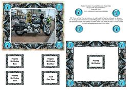 Harley Davidson Meerkat Motorbike Stunt Rider Card Topper