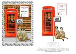 Meerkats Off to the Zoo Decoupage Card Topper
