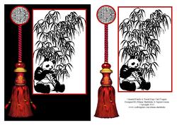 Oriental Panda & Tassel Digi Card Topper