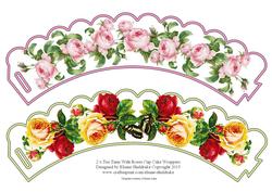 2 x Tea Time with Roses Cup Cake Wrappers