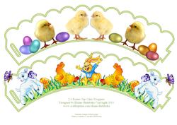 2 x Easter Cup Cake Wrappers - Lambs Eggs & Chicks