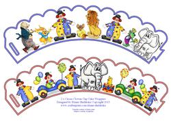 2 x Circus Clowns, Lions & Elephants Cup Cake Wrappers