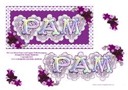 Dl Lace Heart "pam" Card Topper with Decoupage