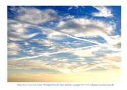 A4 Photograph of Sunrise Sky & Criss Cross Clouds in the Sky